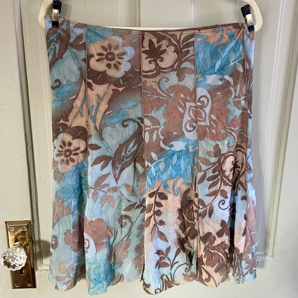 Weston Wear Retro Floral Midi Skirt